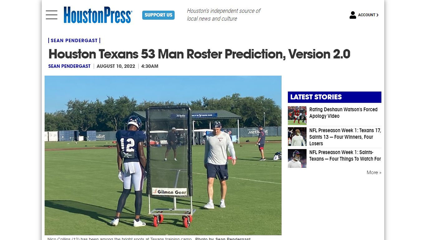 Predicting the Houston Texans' 53 Man Roster | Houston Press